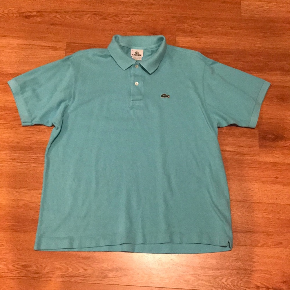 Lacoste Light Aqua Blue Polo Shirt Size 6 EUC